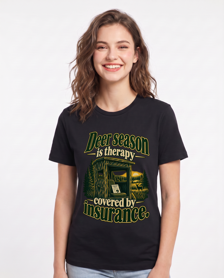 Hunting Black T-Shirt for Women – Everyday Expression Graphic Tee product image 3
