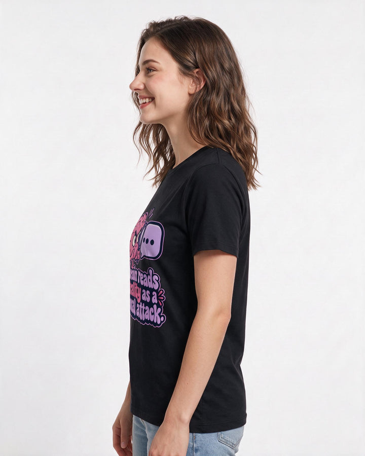 Meme Black T-Shirt for Women – Everyday Expression Graphic Tee product image 2