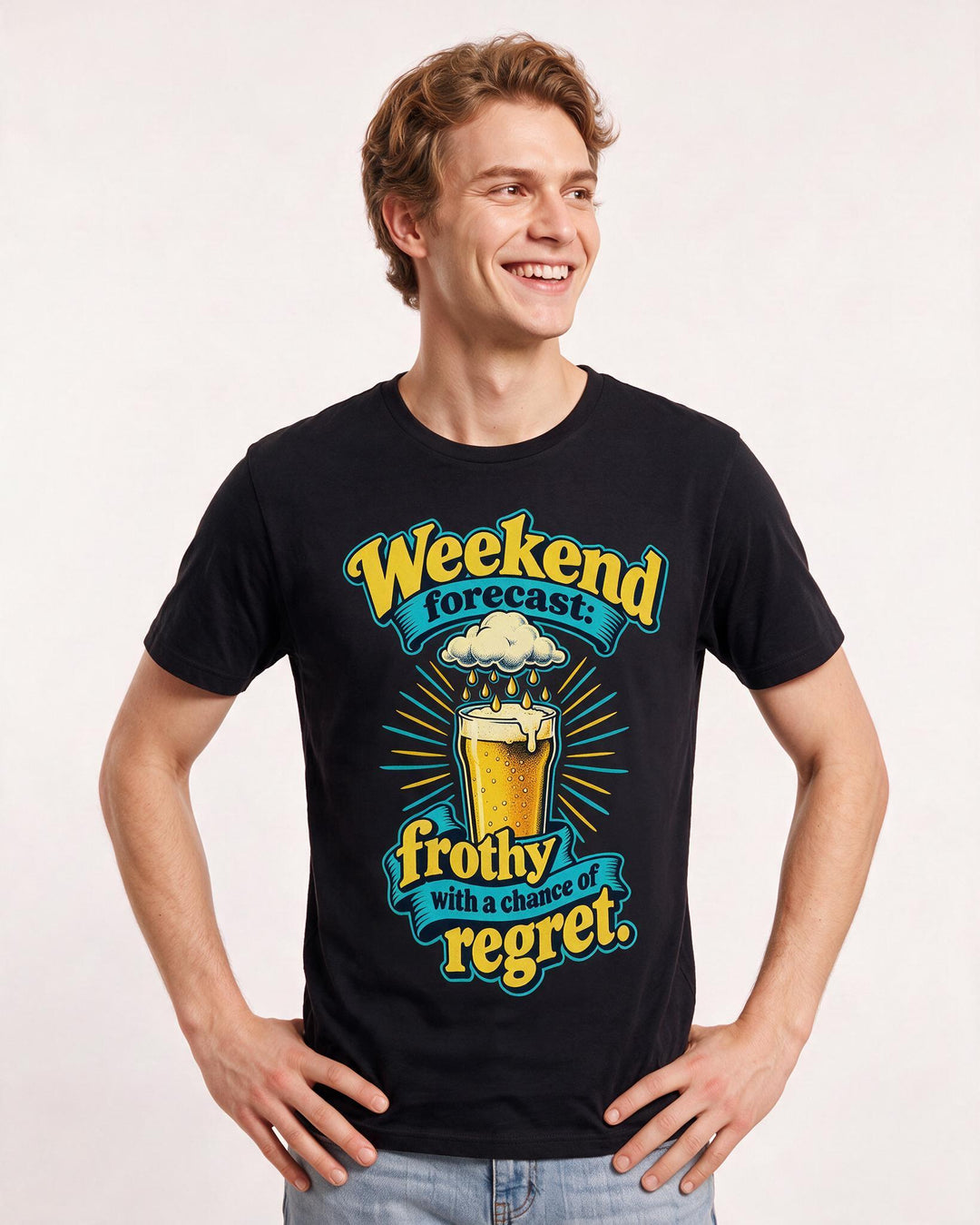 Beer Black T-Shirt for Men – Everyday Expression Graphic Tee product image 1