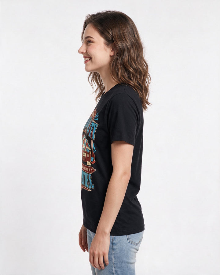Meme Black T-Shirt for Women – Everyday Expression Graphic Tee product image 2