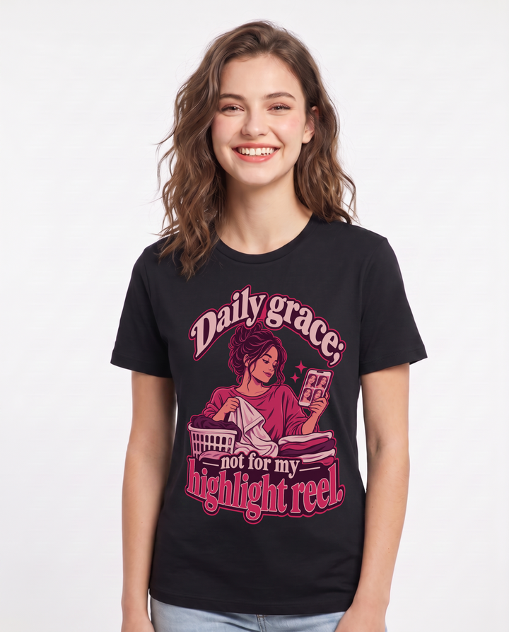 Christian Faith Black T-Shirt for Women – Everyday Expression Graphic Tee product image 3