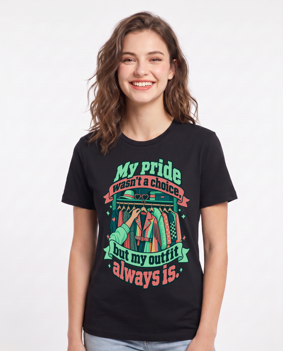 Pride Black T-Shirt for Women – Everyday Expression Graphic Tee product image 3