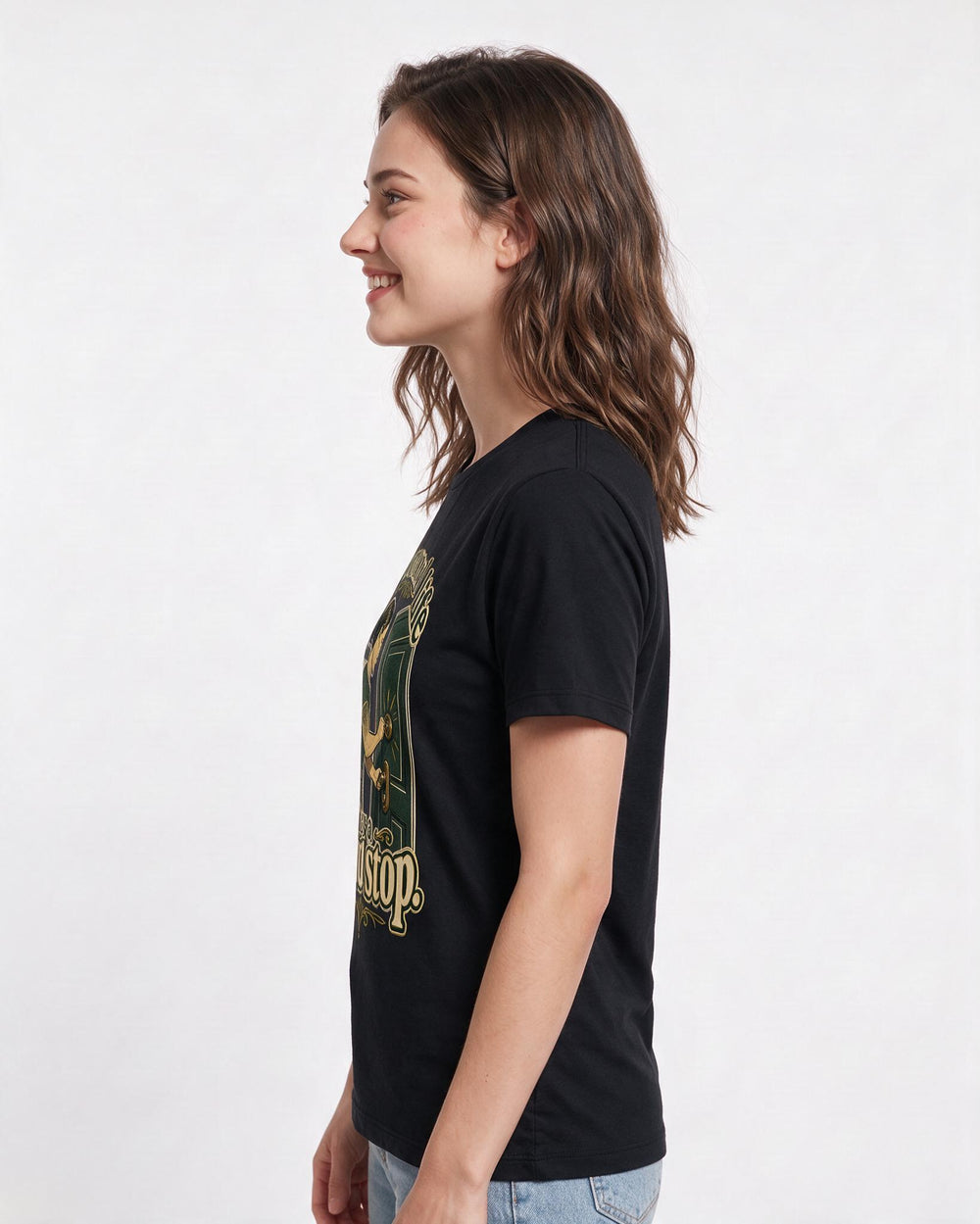 Veteran Women's Black T-Shirt – My personal life has a hard stop. product image 2