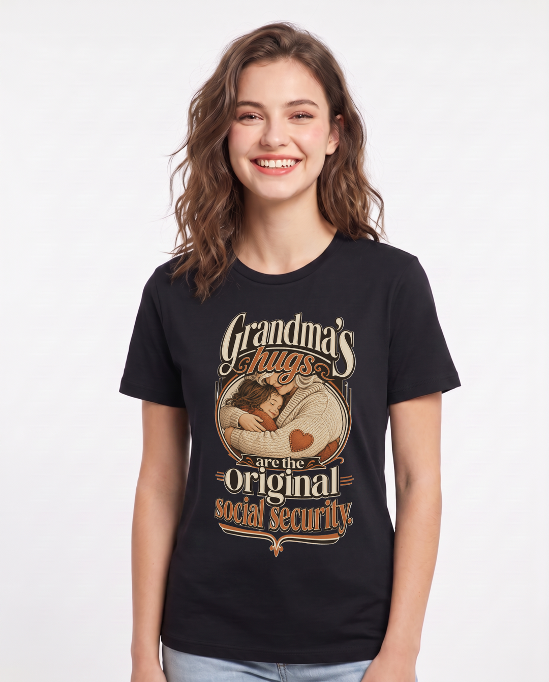 Grandparent Black T-Shirt for Women – Everyday Expression Graphic Tee product image 1