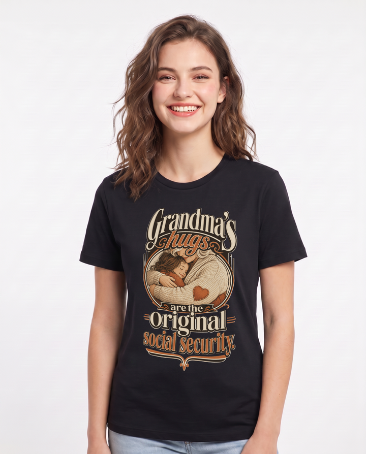 Grandparent Black T-Shirt for Women – Everyday Expression Graphic Tee product image 1