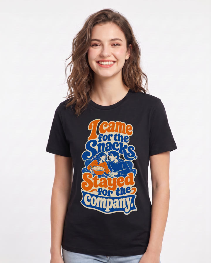 Couples Black T-Shirt for Women – Everyday Expression Graphic Tee product image 1