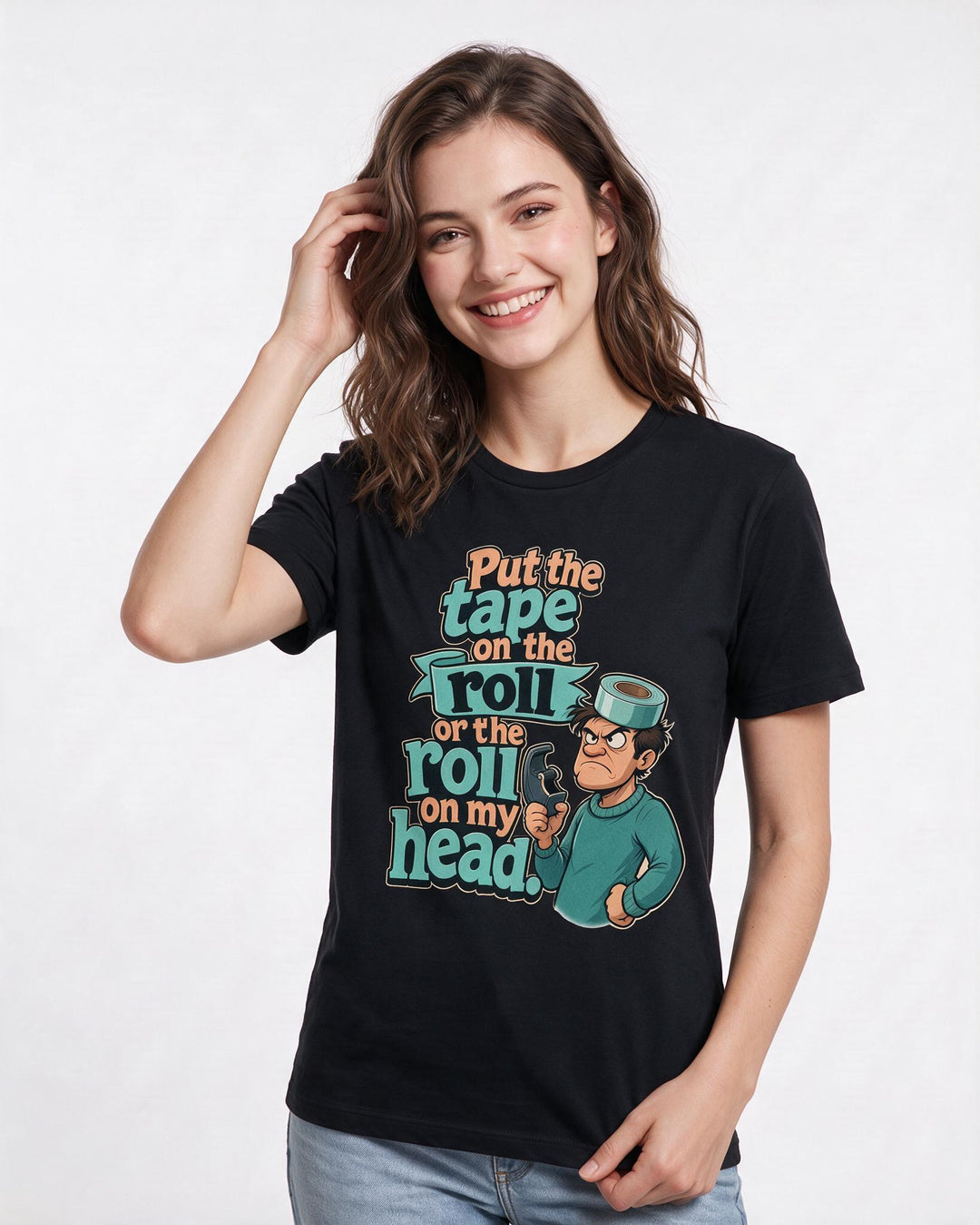 Christmas Black T-Shirt for Women – Holiday Theme Graphic Tee product image 3