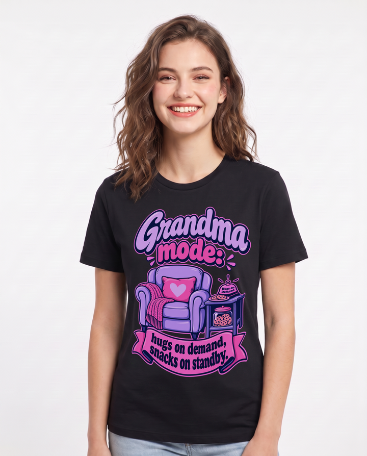 Grandparent Black T-Shirt for Women – Everyday Expression Graphic Tee product image 3