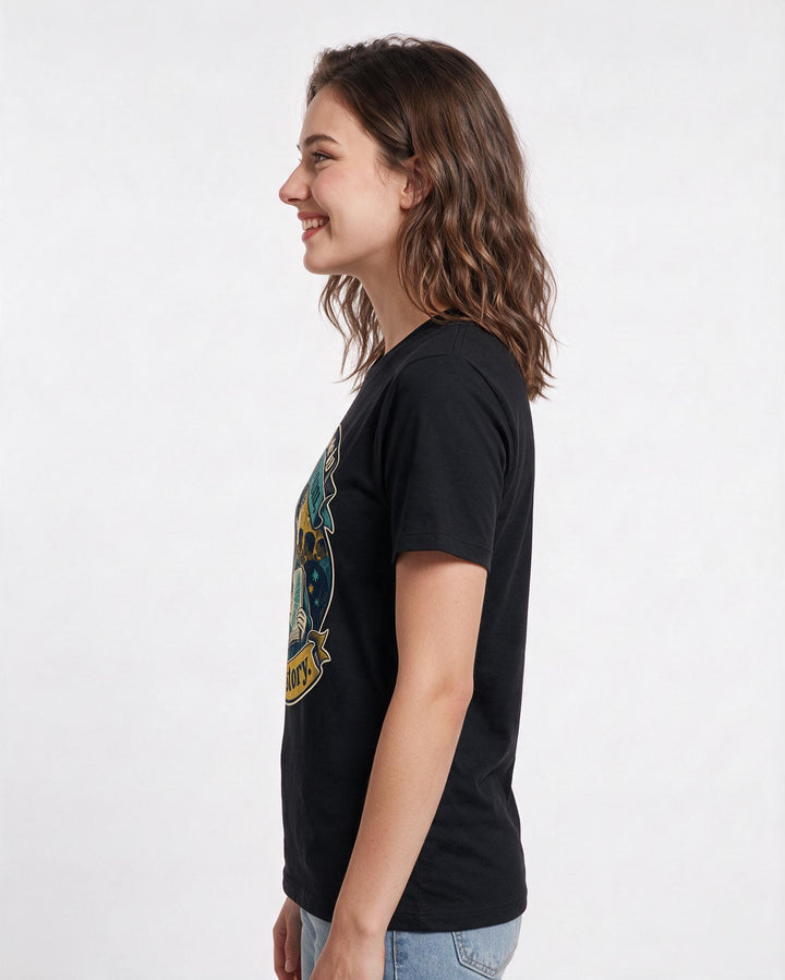 Pride Women's Black T-Shirt – They told me to read the room, I'm the story. product image 2