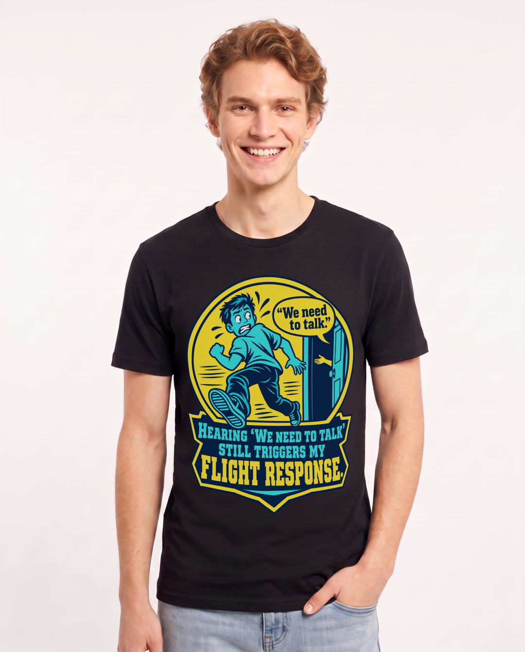 Meme Black T-Shirt for Men – Everyday Expression Graphic Tee product image 3