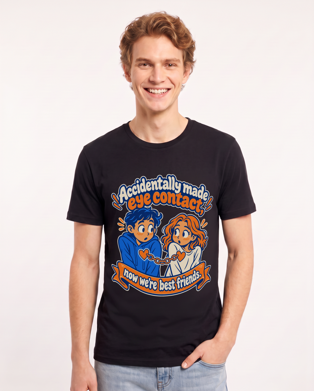 Meme Black T-Shirt for Men – Everyday Expression Graphic Tee product image 3