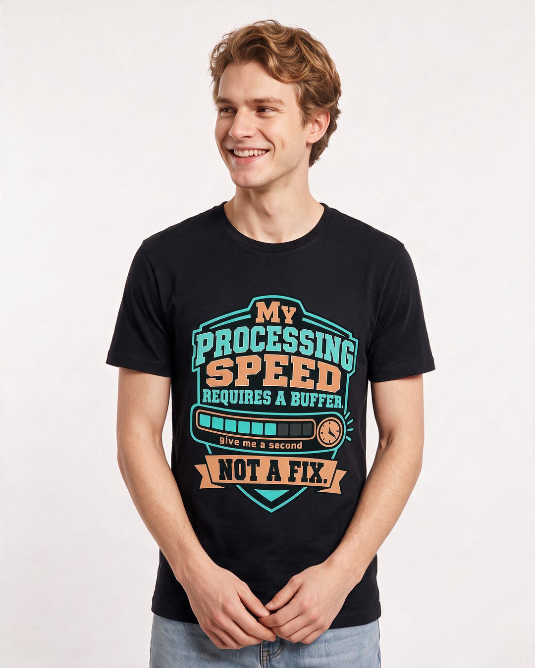 Neurodiversity Black T-Shirt for Men – Everyday Expression Graphic Tee product image 1