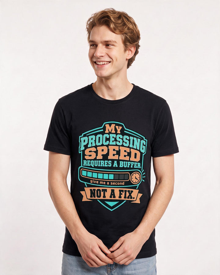 Neurodiversity Black T-Shirt for Men – Everyday Expression Graphic Tee product image 1