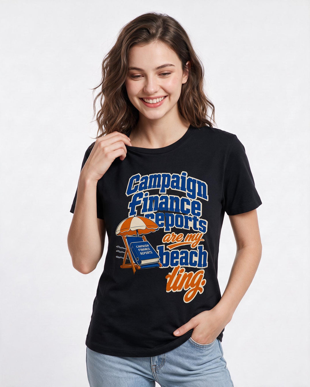 Political Statement Black T-Shirt for Women – Everyday Expression Graphic Tee product image 3