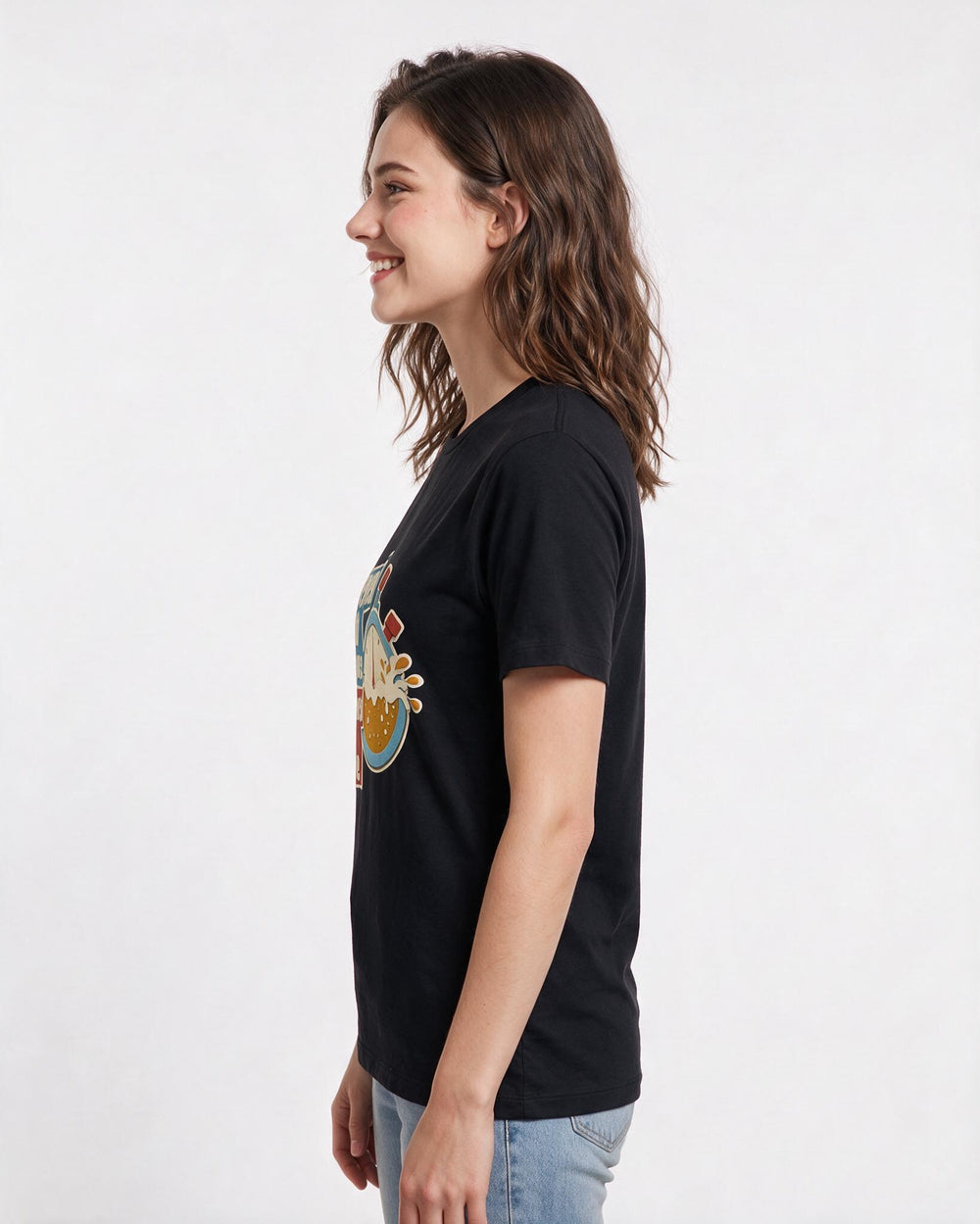 Beer Black T-Shirt for Women – Everyday Expression Graphic Tee product image 2