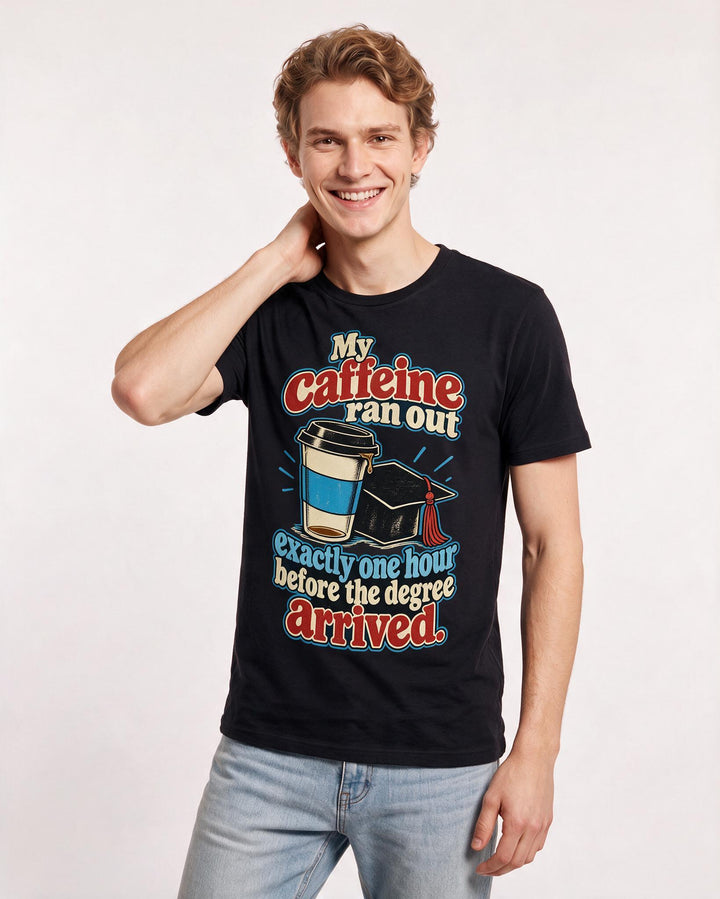 Graduation Black T-Shirt for Men – Everyday Expression Graphic Tee product image 1