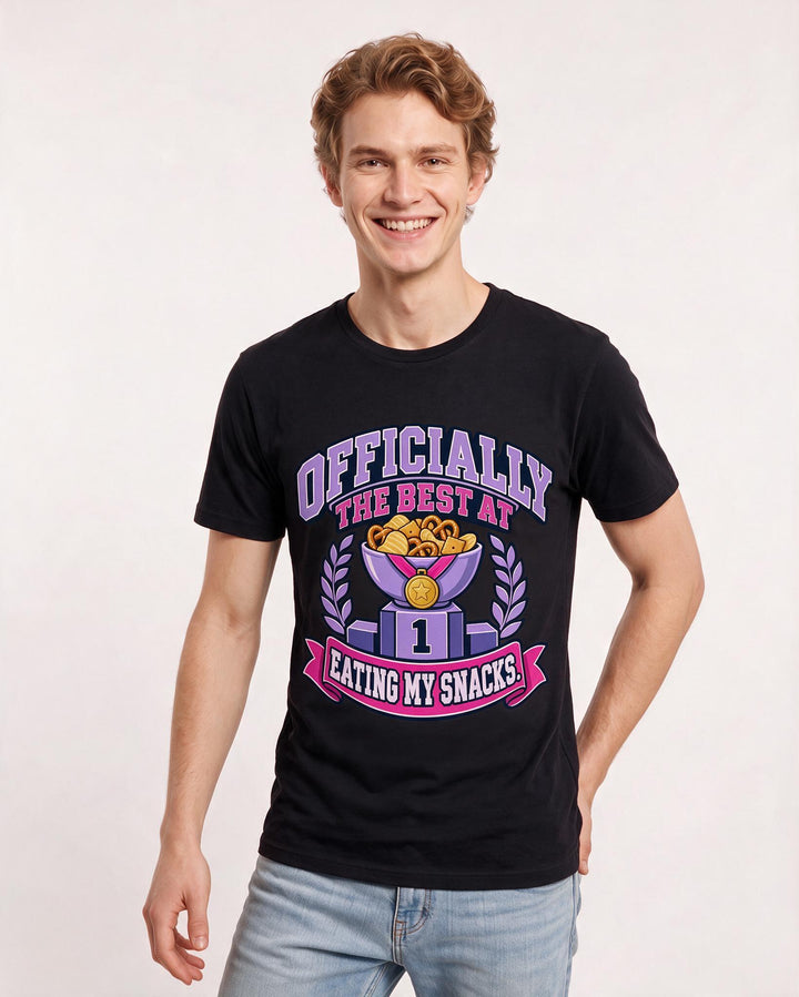 Couples Black T-Shirt for Men – Everyday Expression Graphic Tee product image 1
