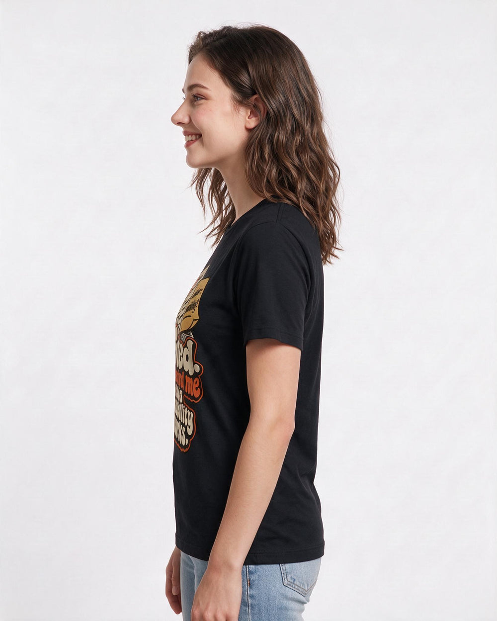 Political Statement Black T-Shirt for Women – Everyday Expression Graphic Tee product image 2