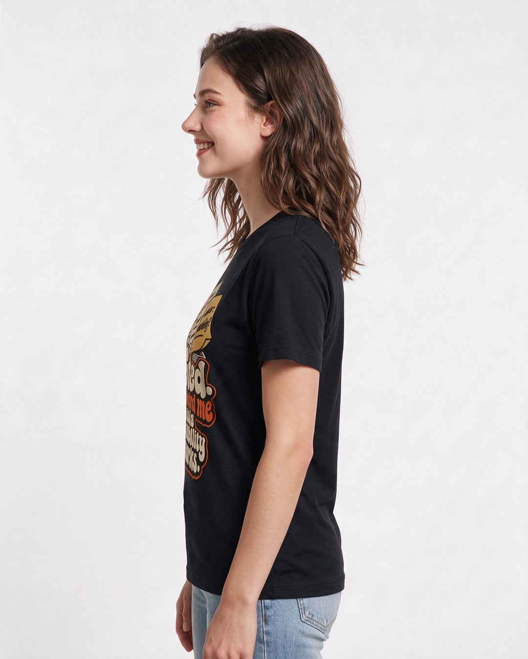 Political Statement Black T-Shirt for Women – Everyday Expression Graphic Tee product image 2