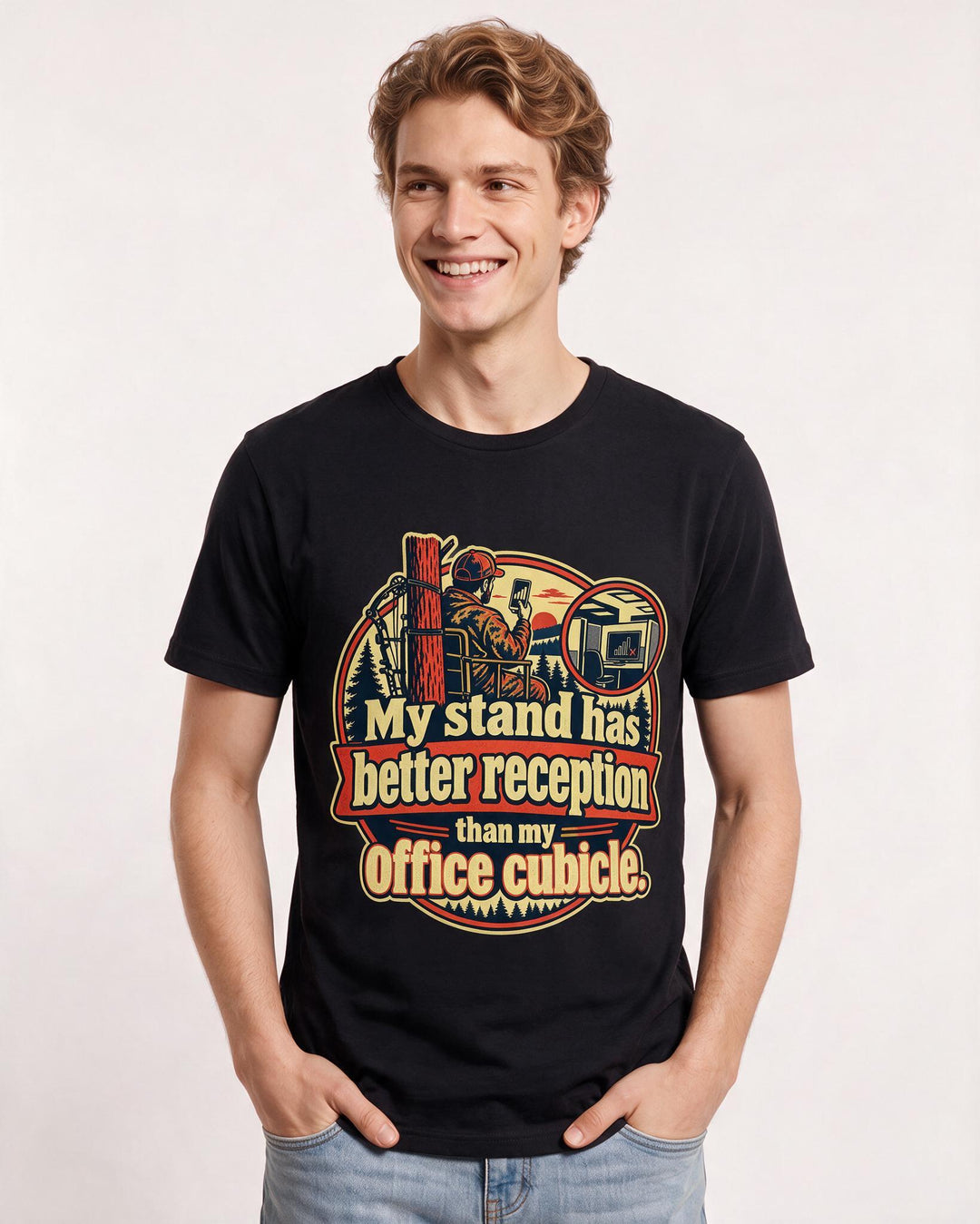 Hunting Black T-Shirt for Men – Everyday Expression Graphic Tee product image 1