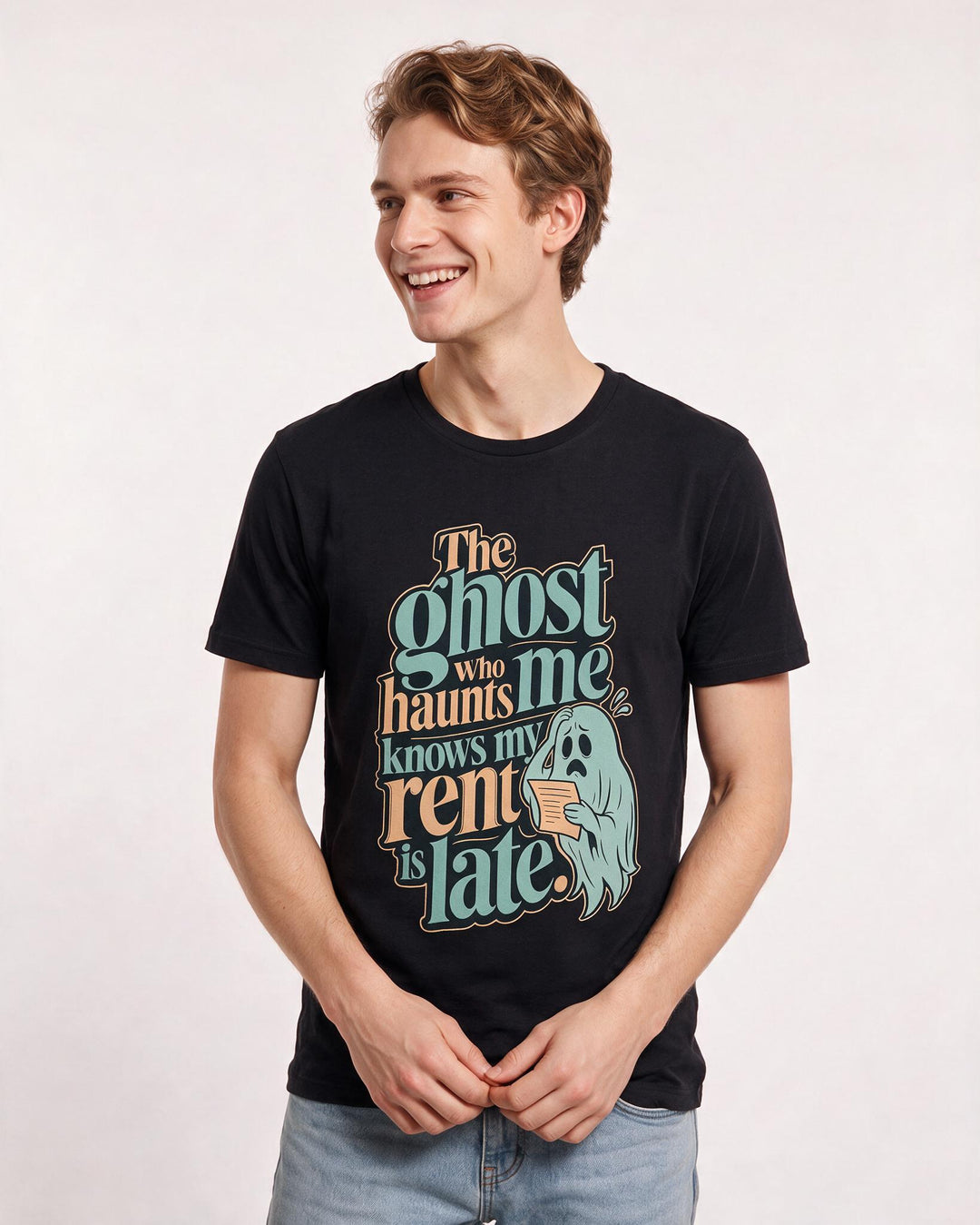 Halloween Black T-Shirt for Men – Halloween Theme Graphic Tee product image 3