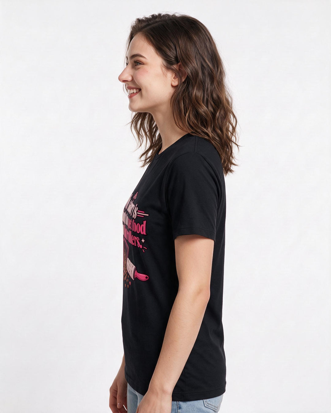 Pet Lover Black T-Shirt for Women – Everyday Expression Graphic Tee product image 2