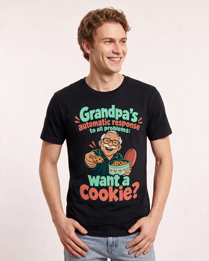 Grandparent Black T-Shirt for Men – Everyday Expression Graphic Tee product image 1