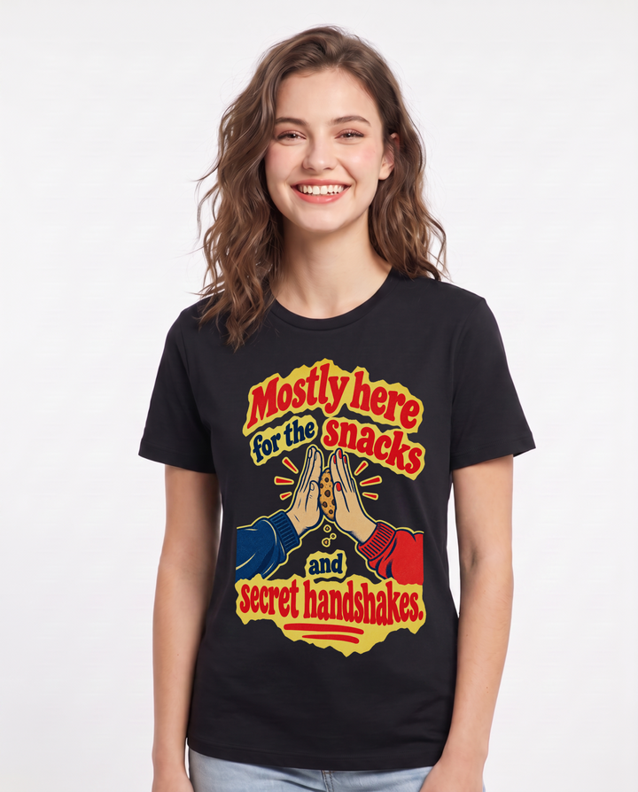 Couples Black T-Shirt for Women – Everyday Expression Graphic Tee product image 3