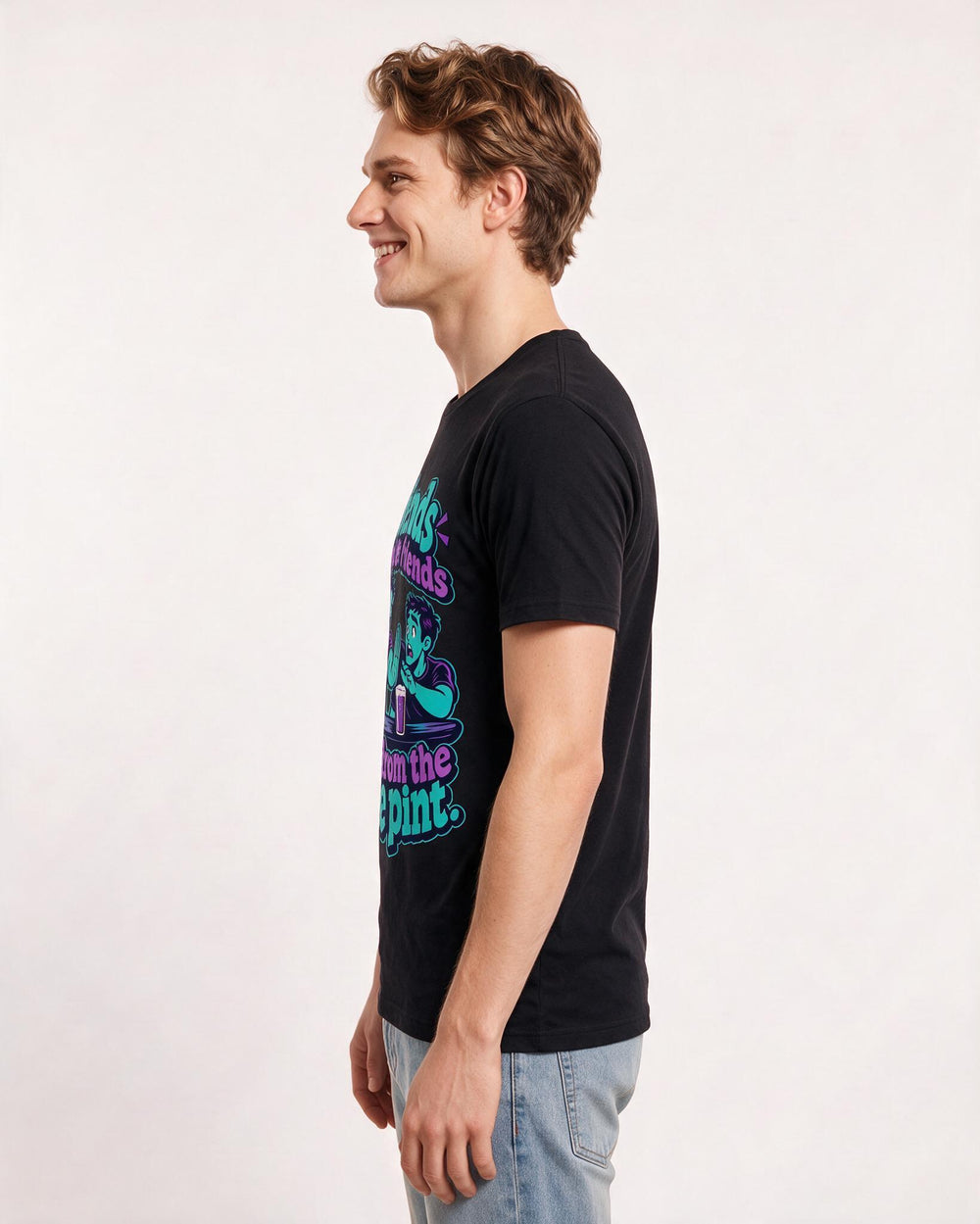 Beer Black T-Shirt for Men – Everyday Expression Graphic Tee product image 2