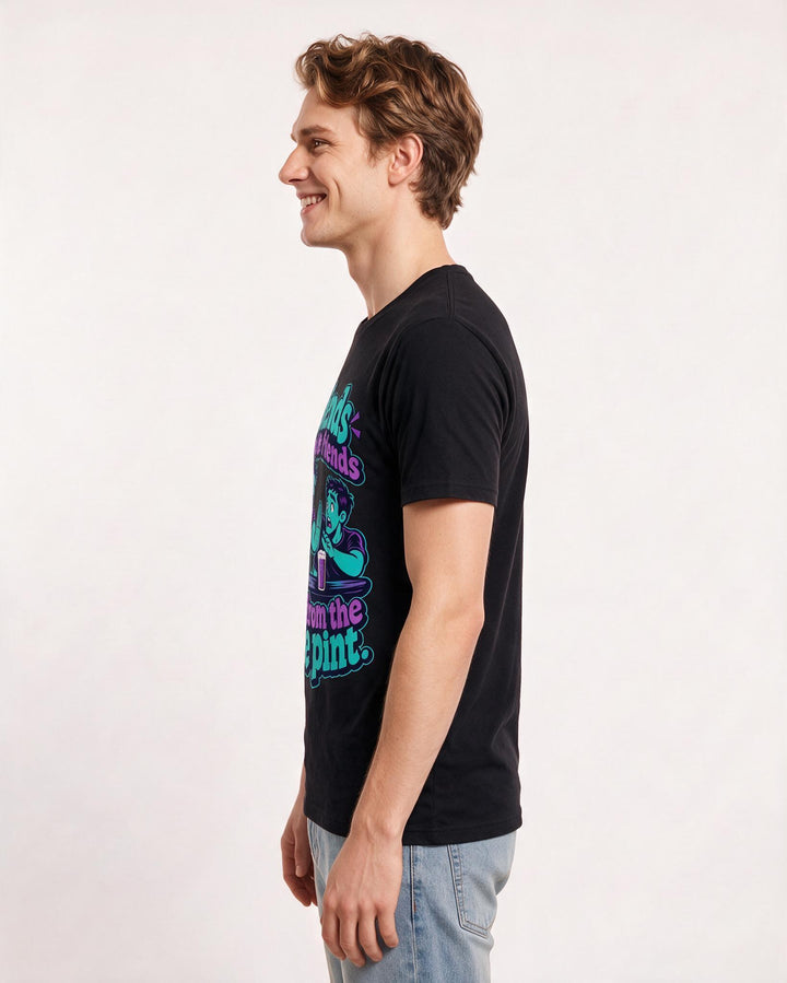 Beer Black T-Shirt for Men – Everyday Expression Graphic Tee product image 2