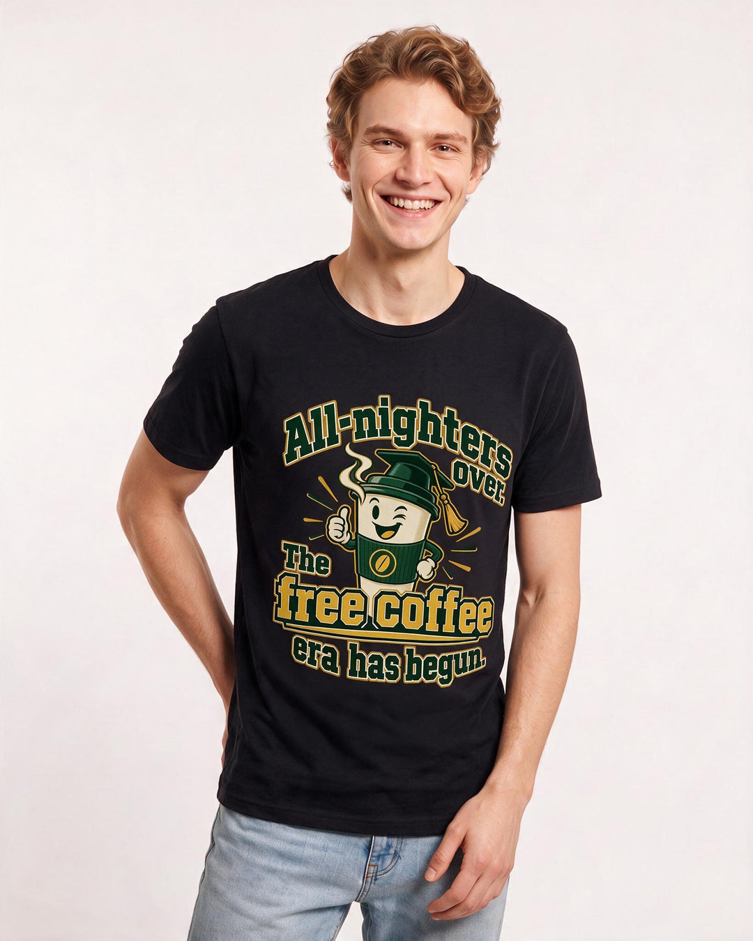 Graduation Black T-Shirt for Men – Everyday Expression Graphic Tee product image 1