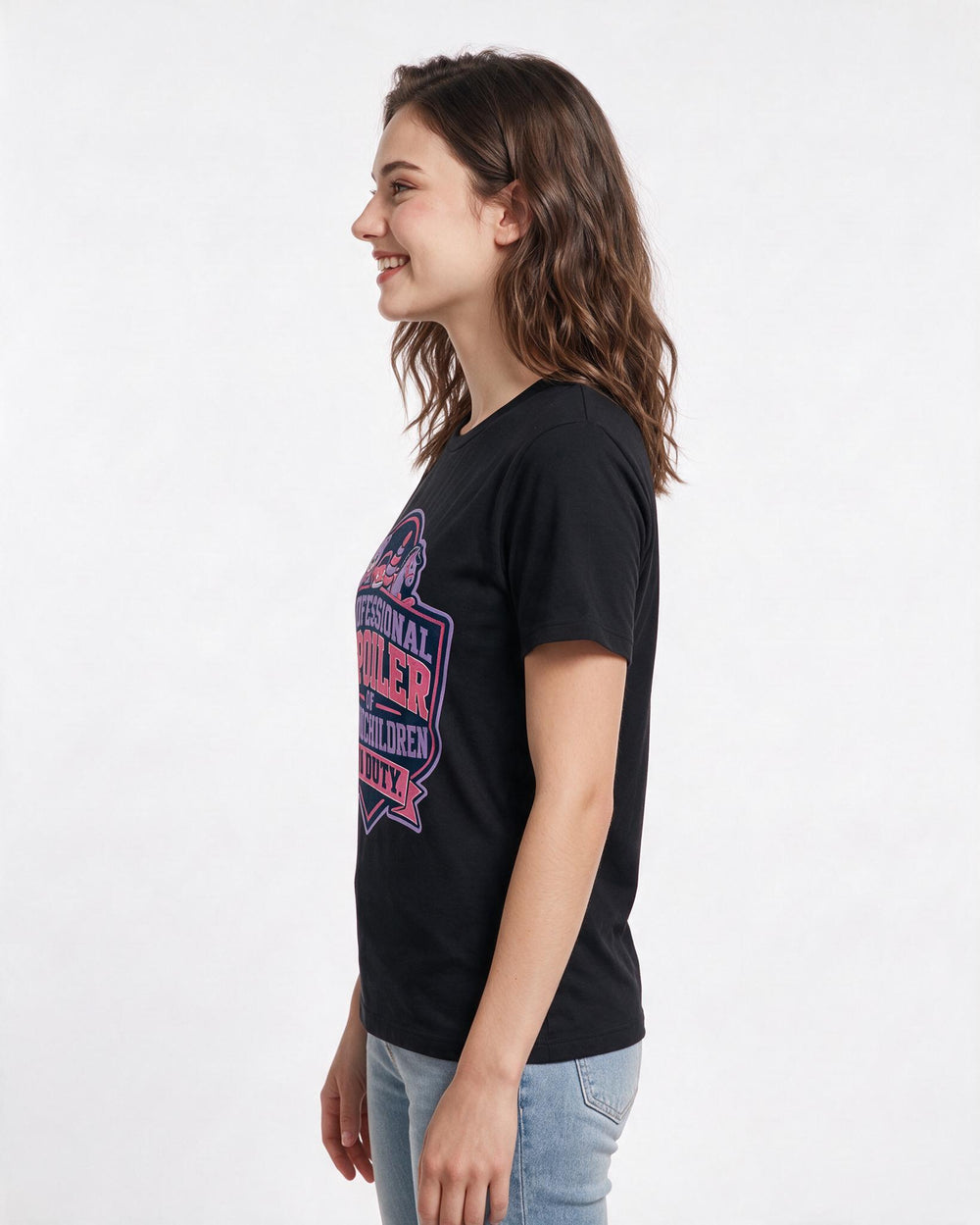 Grandparent Women's Black T-Shirt – Professional spoiler of grandchildren on duty. product image 2