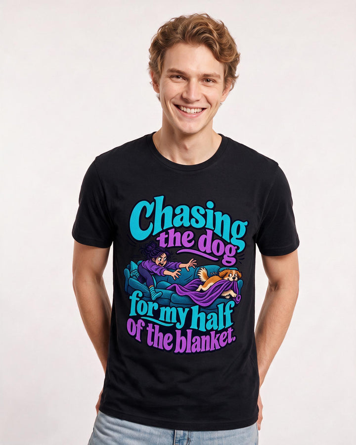 Couples Black T-Shirt for Men – Everyday Expression Graphic Tee product image 1