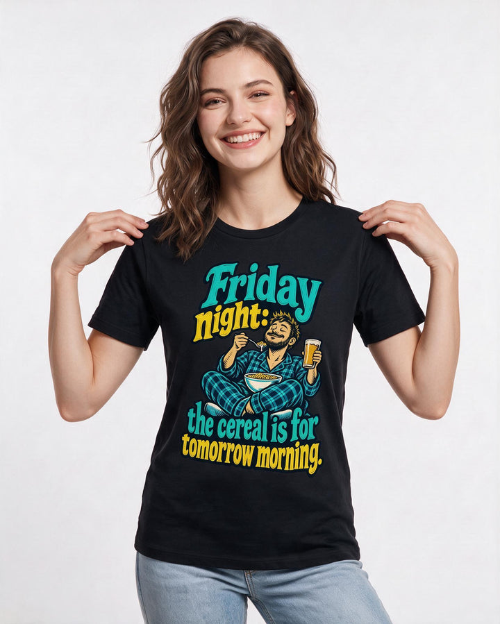 Beer Black T-Shirt for Women – Everyday Expression Graphic Tee product image 1