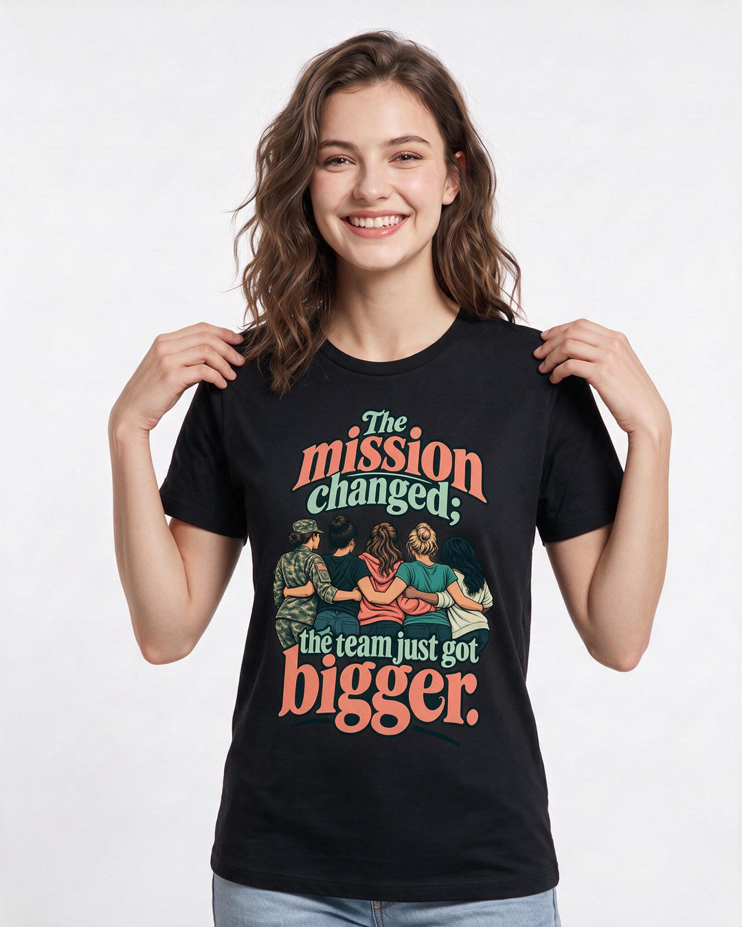 Veteran Black T-Shirt for Women – Everyday Expression Graphic Tee product image 1