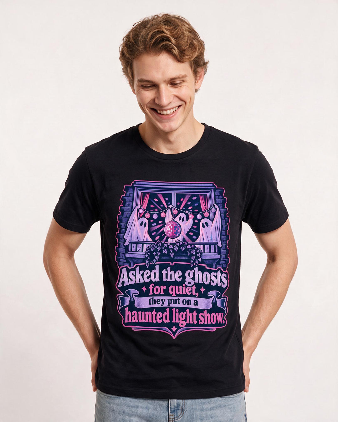 Halloween Black T-Shirt for Men – Halloween Theme Graphic Tee product image 1
