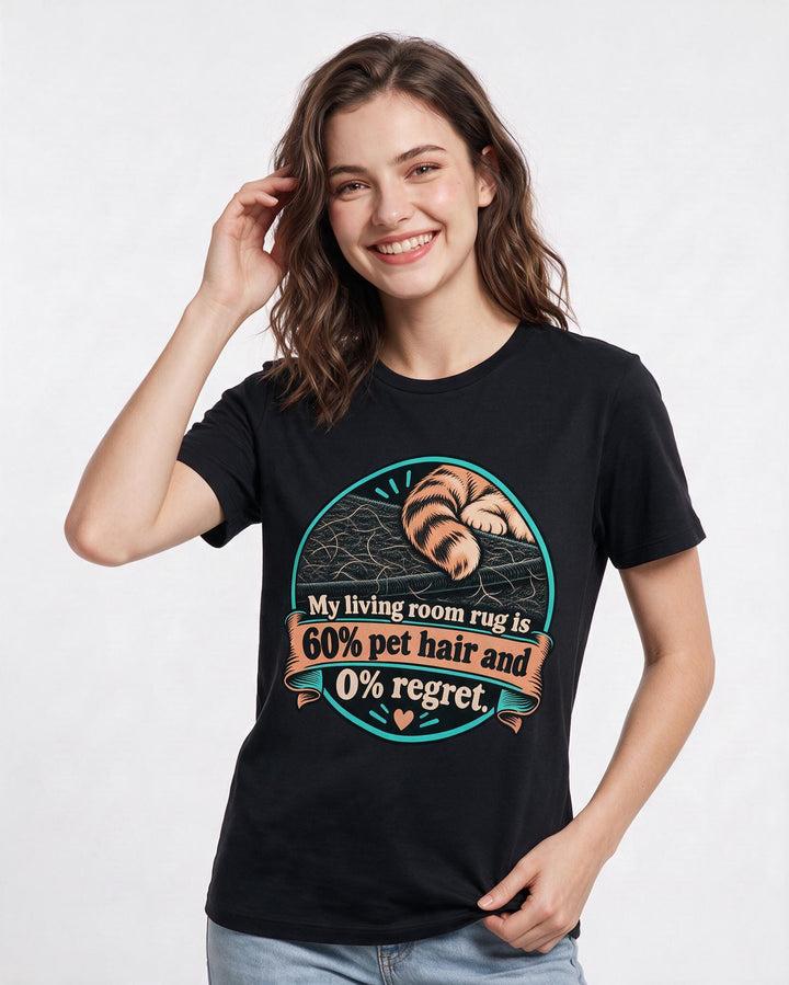 Cat Lover Black T-Shirt for Women – Everyday Expression Graphic Tee product image 1
