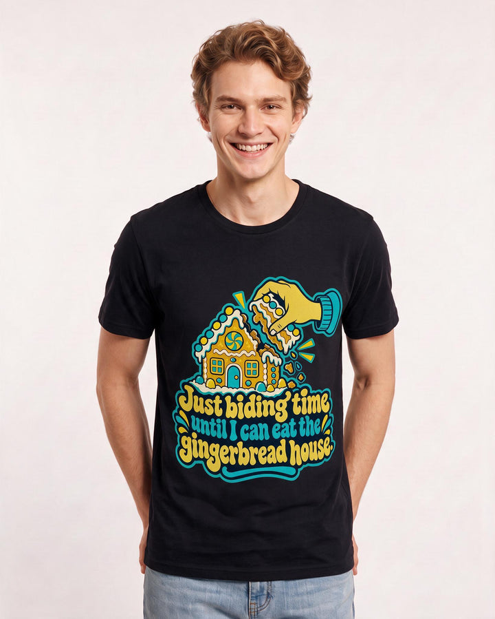 Christmas Black T-Shirt for Men – Holiday Theme Graphic Tee product image 1