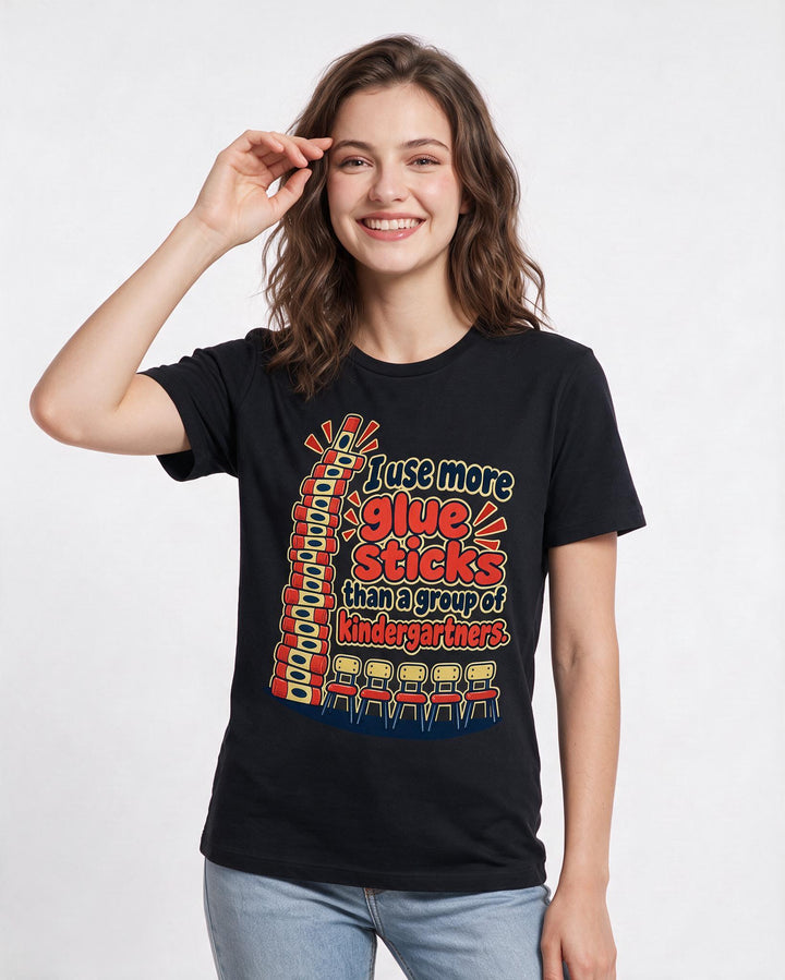 Teacher Black T-Shirt for Women – Everyday Expression Graphic Tee product image 1