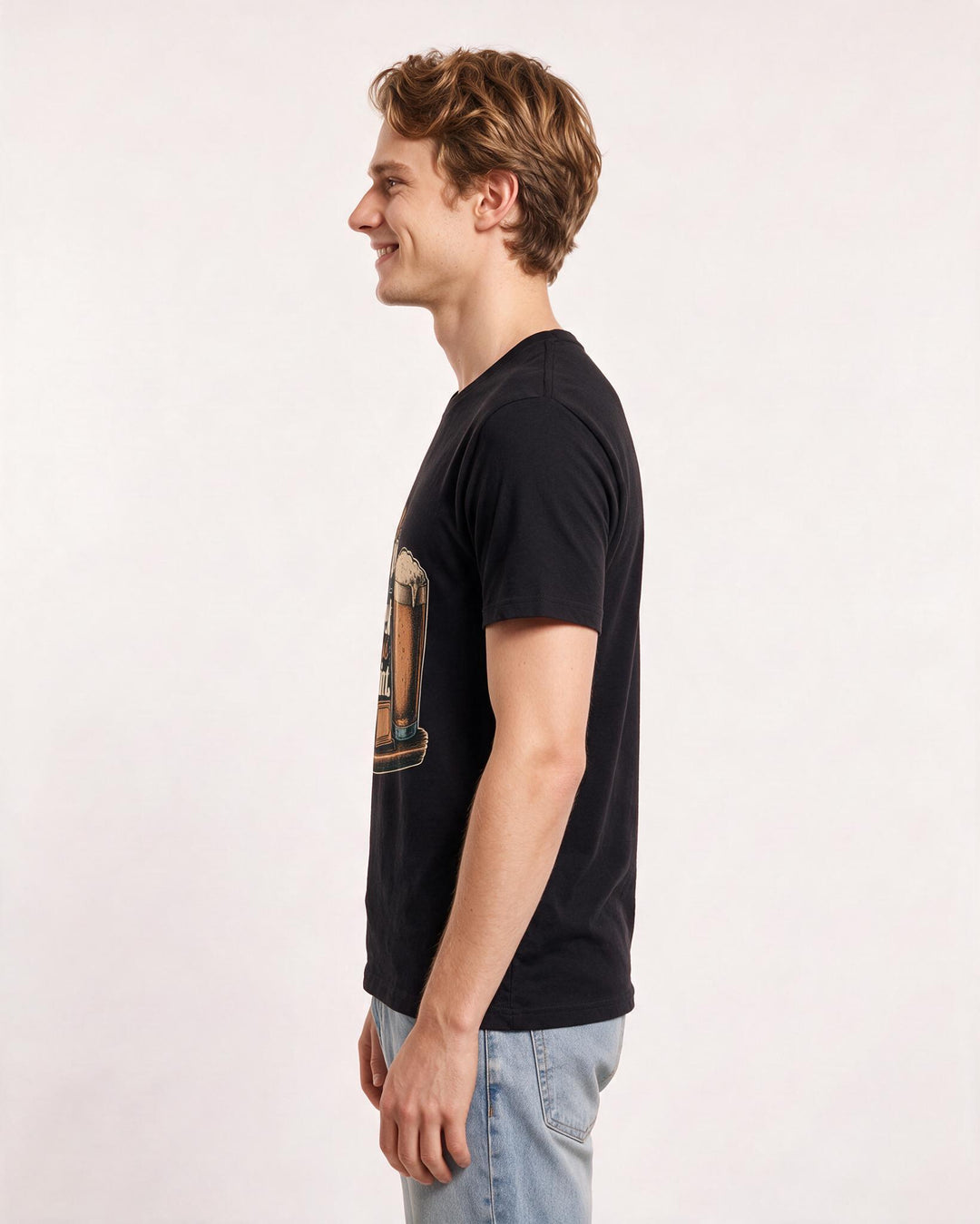 Beer Men's Black T-Shirt – My Employee of the Week award is this pint product image 2