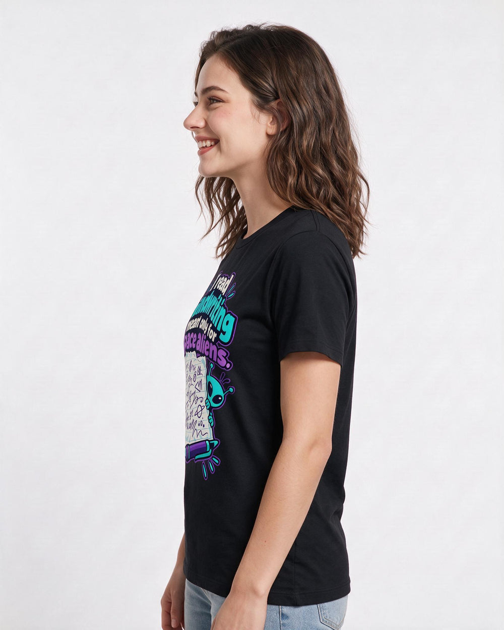 Teacher Black T-Shirt for Women – Everyday Expression Graphic Tee product image 2