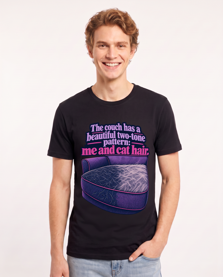 Cat Lover Black T-Shirt for Men – Everyday Expression Graphic Tee product image 3