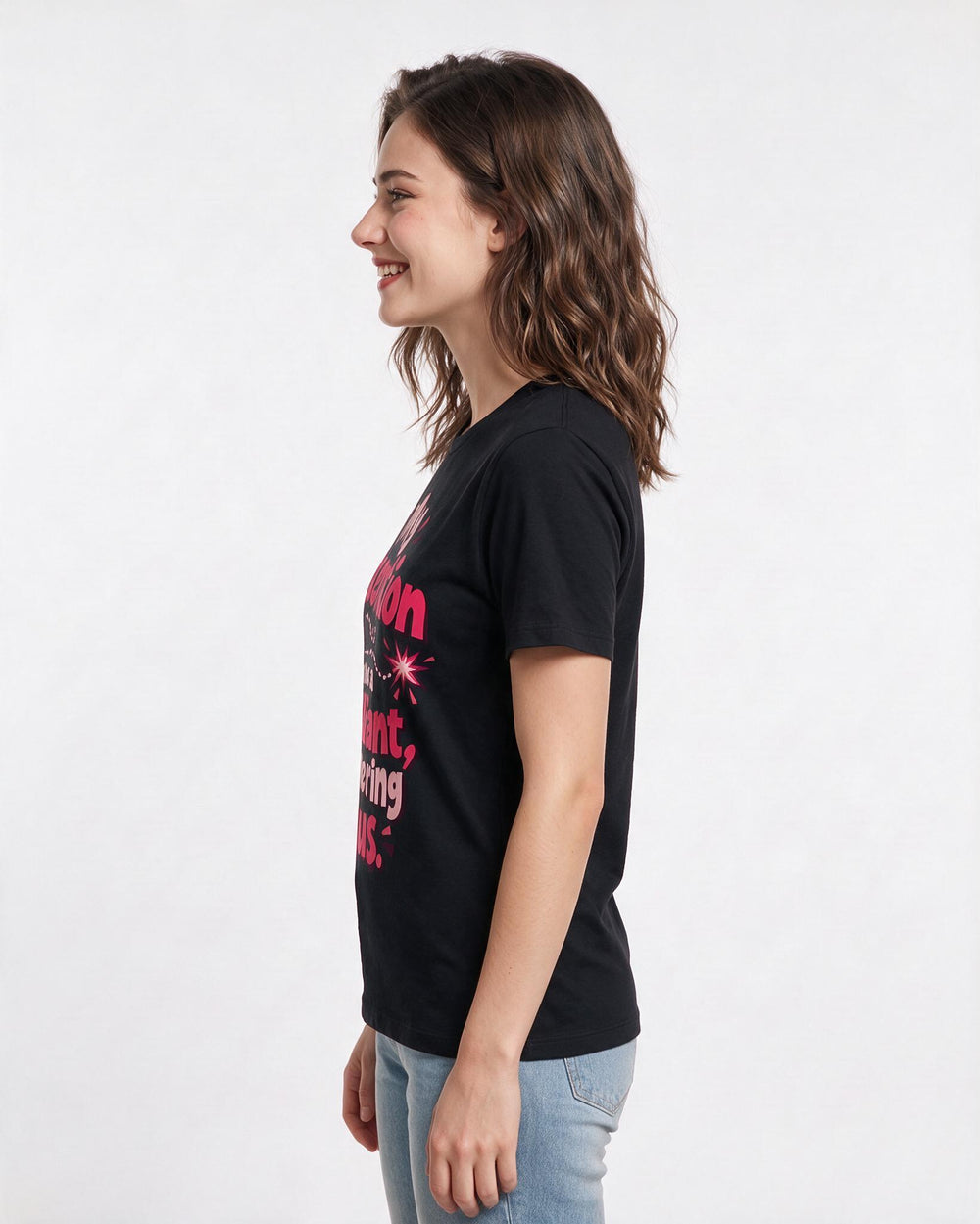 Neurodiversity Black T-Shirt for Women – Everyday Expression Graphic Tee product image 2