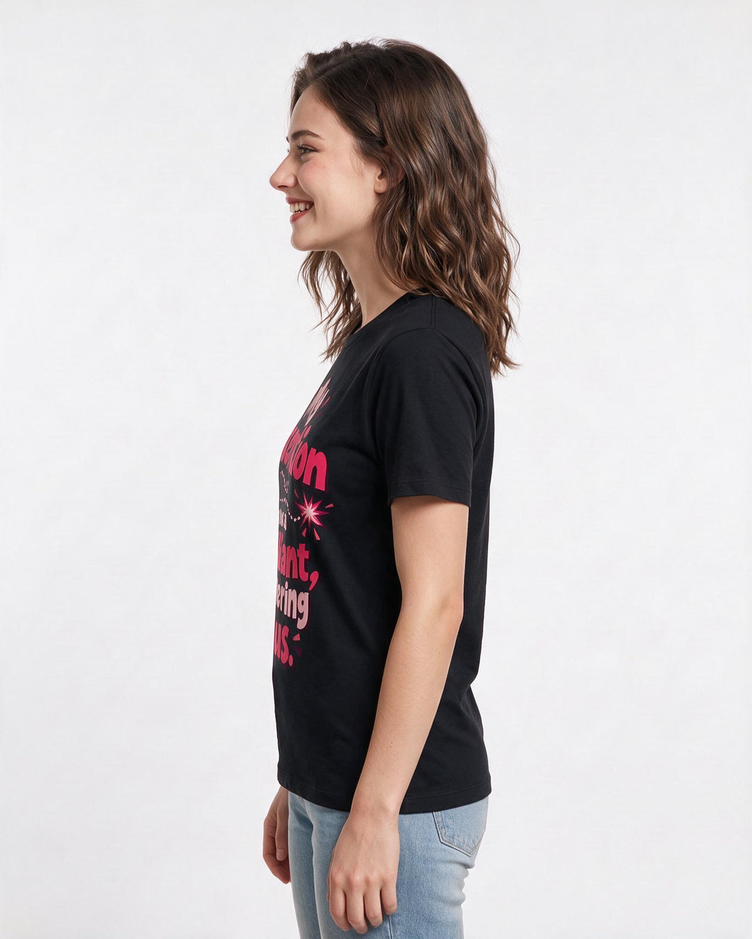 Neurodiversity Black T-Shirt for Women – Everyday Expression Graphic Tee product image 2