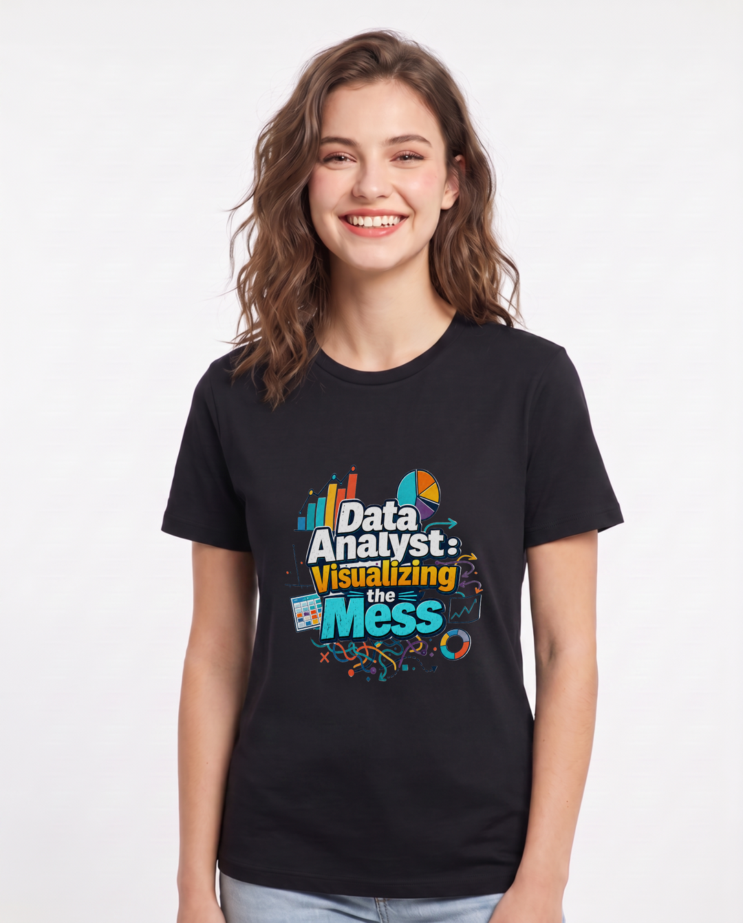 Data Analyst: Visualizing the Mess Women's Black T-Shirt product image 2