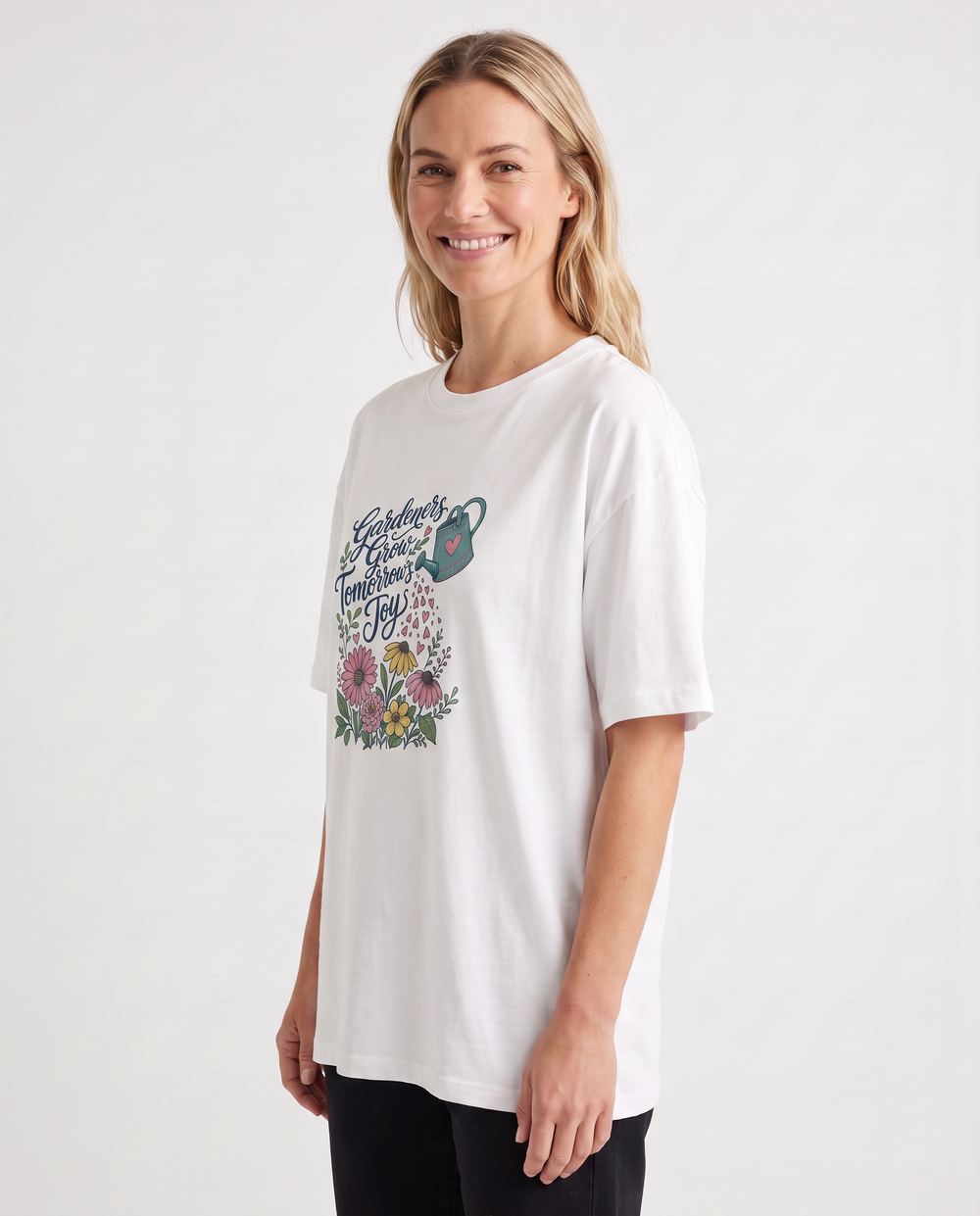 Gardeners Grow Tomorrow’s Joy White T-Shirt mockup 2