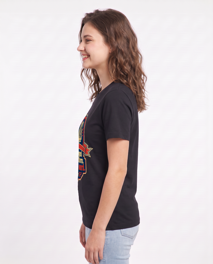 Graphic Women's Black T-Shirt - Changed my uniform, not my word. product image 2