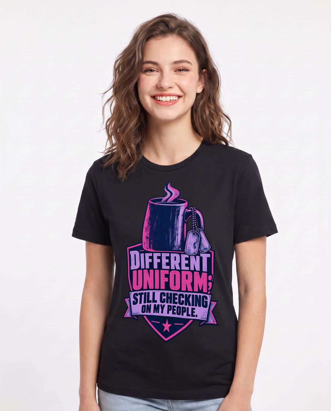Veteran Black T-Shirt for Women – Everyday Expression Graphic Tee product image 3