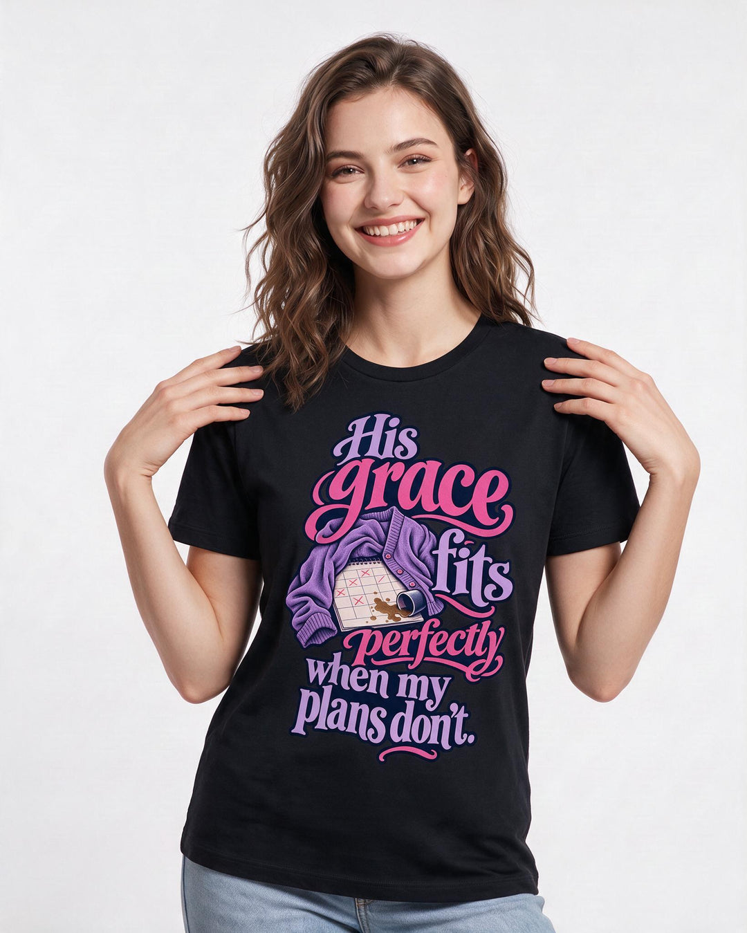 Christian Faith Black T-Shirt for Women – Everyday Expression Graphic Tee product image 1