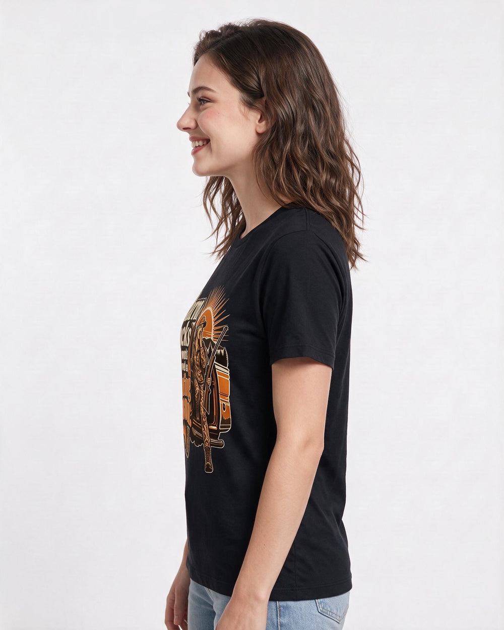 Hunting Black T-Shirt for Women – Everyday Expression Graphic Tee product image 2